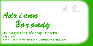 adrienn borondy business card